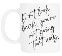 TAMBOOTEE Ne Regarde Pas En Arrière Tasse À Boire En Céramique Blanche Ceramic Mug Drinking Cup