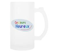 TAMBOOTEE Nos Jours Heureux Tasse À Bière En Verre Avec Poignée Glass Beer Mug