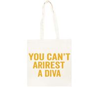 TAMBOOTEE On Ne Peut Pas Arrêter Une Diva Sac Cabas En Coton Totebag Unisexe Beige Totebag Cotton