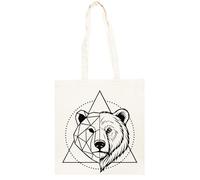 TAMBOOTEE Ours Polygone Sac Cabas En Coton Totebag Unisexe Beige Beige Unisex Totebag