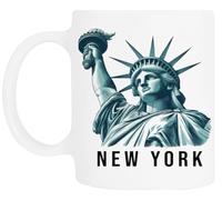 TAMBOOTEE Statue De La Liberté Tasse À Boire En Céramique Blanche Ceramic Mug Drinking Cup