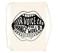 TAMBOOTEE Ton Voix Peut Changement Sac De Sport Beige Avec Cordon De Serrage Beige Gym Bag Drawstring Sport Sack