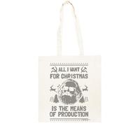 TAMBOOTEE Tout Ce Que Je Veux Pour Noël C'est Sac Cabas En Coton Totebag Unisexe Beige Totebag Cotton