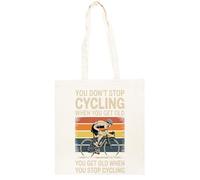 TAMBOOTEE Vous N'arrêtez Pas De Faire Du Vélo Sac Cabas En Coton Totebag Unisexe Beige Totebag Cotton