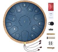 Tambour à cordes en acier Carillon de pluie Tambour de pluie 356mm C-majeur Bleu marine