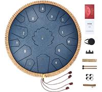 Tambour à cordes en acier Carillon de pluie Tambour de pluie 356mm ré majeur bleu marine