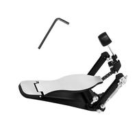 Tambour à double chaîne, pédale, structure en métal, sans glissement, jeu de tambour avec base en caoutchouc antidérapante et pédales de coup de pied de pièces pour coups de pied puissants