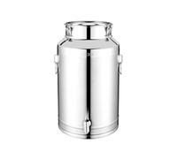 Tambour à huile en acier inoxydable - Couvercle hermétique de 5 L/9 L/14 L - Ustensiles de cuisine avec couvercle | Tambour d'huile d'extérieur | Pour seau à lait, vin, bière, farine, café, sucre