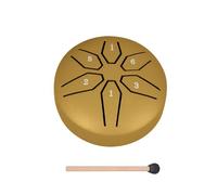 Tambour à langue compact en acier de 7,6 cm avec 6 notes harmonieuses pour le yoga portable et la relaxation, facile à apprendre, pour les débutants de tous âges, acier