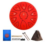Tambour à langue en acier 11 notes 15,2 cm (rouge)