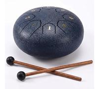 Tambour À Langue en Acier 15/20/30cm 6/8/13 Tons, Tongue Drum Handpan D Key, Instrument de Musique Percussion Enfant et Adulte Tambour À Main et Méditation(Bleu,4 pouces 8 Remarque)