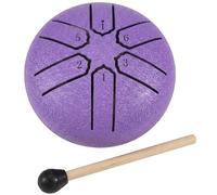 Tambour À Langue en Acier 15/20/30cm 6/8/13 Tons, Tongue Drum Handpan D Key, Instrument de Musique Percussion Enfant et Adulte Tambour À Main et Méditation(Violette,3 pouces 6 Remarque)