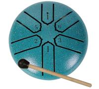 Tambour À Langue en Acier 15/20/30cm 6/8/13 Tons, Tongue Drum Handpan D Key, Instrument de Musique Percussion Enfant et Adulte Tambour À Main et Méditation(Vert,6 pouces 8 Remarque)
