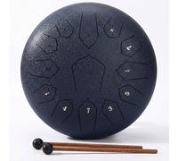 Tambour À Langue en Acier 15/20/30cm 6/8/13 Tons, Tongue Drum Handpan D Key, Instrument de Musique Percussion Enfant et Adulte Tambour À Main et Méditation(Bleu,12 pouces 13 Remarque)