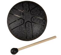 Tambour À Langue en Acier 15/20/30cm 6/8/13 Tons, Tongue Drum Handpan D Key, Instrument de Musique Percussion Enfant et Adulte Tambour À Main et Méditation(Noir,4 pouces 8 Remarque)