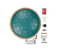 Tambour à Langue En Acier 15 Notes Re Majeur Pour Education Musicale 35,6cm Vert