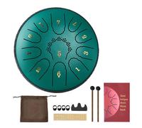 Tambour à Langue en Acier 165 mm-VEVOR-11 Notes-Tambour de Pluie pour Jardin Extérieur-pour Éducation Musicale-Vert