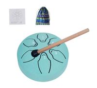 Tambour à langue en acier - 6 notes - 3 pouces - Instrument de percussion manuel avec maillets, livre de musique pour yoga, concerts, cours de musique, débutants