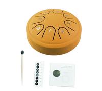 Tambour à langue en acier 8 notes 4,5 pouces C Touches Tambour en acier Instrument à percussion avec baguettes et maillets pour l'éducation musicale Instrument à percussion