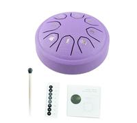Tambour à langue en acier 8 notes 4,5 pouces C Touches Tambour en acier Instrument à percussion avec baguettes et maillets pour l'éducation musicale Instrument à percussion