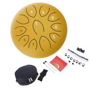 Tambour à langue en acier à 11 notes - Petit instrument de percussion portable pour méditations durables - Instrument de percussions éthérées avec baguette pour méditation
