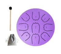 Tambour à langue en acier de 10,2 cm, 9 notes pour jardin extérieur, mini tambour à langue en acier avec baguette et sac, petit instrument à main, pour l'éducation musicale, concert, yoga, débutants