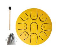 Tambour à langue en acier de 10,2 cm, 9 notes pour jardin extérieur, mini tambour à langue en acier avec baguette et sac, petit instrument à main, pour l'éducation musicale, concert, yoga, débutants