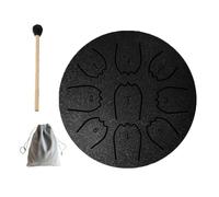 Tambour à langue en acier de 10,2 cm, 9 notes pour jardin extérieur, mini tambour à langue en acier avec baguette et sac, petit instrument à main, pour l'éducation musicale, concert, yoga, débutants