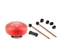 Tambour à langue en acier de 15,2 cm - Instrument de percussion 8 notes avec maillets de livre de chansons et 4 médiators pour instrument de percussion