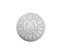 Tambour à langue en acier de 30,5 cm avec 11 notes en C-Key Handpan Instrument de percussion pour musique Edun Concerts Yoga - Comprend un sac de livre de musique et des maillets (blanc)