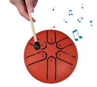 Tambour à langue en acier, tambour de pluie à 6 notes pour extérieur, instrument de musique étanche pour jardin, mini handpan pour l'éducation et le divertissement