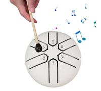 Tambour à langue en acier, tambour de pluie à 6 notes pour extérieur, instrument de musique étanche pour jardin, mini handpan pour l'éducation et le divertissement