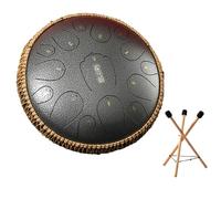 Tambour À Languette En Acier - Tambour De Pluie De 13 Pouces 15 Notes - Grand Handpan Drum En Métal Pour Adultes Et Enfants, Instrument De Musique En Ré Majeur(E)