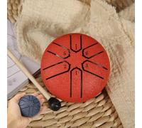 Tambour À Languettes En Acier 3 Pouces 6 Notes, Tambour De Pluie - Handpan En Acier Instruments De Percussion, Tambour De Méditation Style Handpan, Ensembles De Tambours Handpan(B)