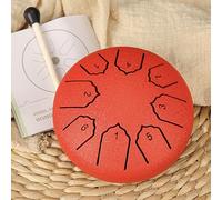 Tambour À Languettes En Acier 4 Pouces 8 Notes, Tambour De Pluie - Handpan En Acier Instruments De Percussion, Tambour De Méditation Style Handpan, Ensembles De Tambours Handpan(A)