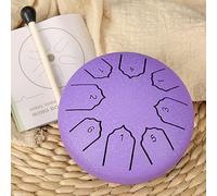 Tambour À Languettes En Acier 4 Pouces 8 Notes, Tambour De Pluie - Handpan En Acier Instruments De Percussion, Tambour De Méditation Style Handpan, Ensembles De Tambours Handpan(C)