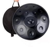 Tambour à Languettes en Acier de 22 Pouces, Tambours à 12 Notes, Instrument de Percussion Tank Drum, pour Instruments de Guérison Par le Son, Spectacles de Rue, Festivals-Black