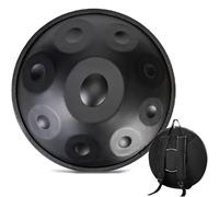 Tambour À Main 56 Cm, 10 Notes, Pour Adultes Débutants, Handpan Drum Avec Sac Souple, Éducation Musicale Préscolaire, Performance Pour Enfants, Tambour À Main Professionnel(Noir)