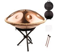Tambour à main à 9 notes en ré mineur | Tambour à langue en acier de 55,9 cm pour la méditation et le yoga | Instrument de percussion harmonique pour la guérison du son et le bien-être personnel