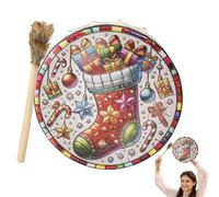 Tambour à main chamanique à percussion chamanique, tambour de du son de Noël, instrument chamanique, ornement de bureau tendance pour la décoration de la maison, outil de sonore