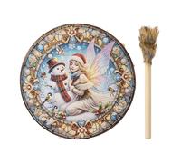 Tambour à main de chaman | Tambour chaman guérisseur sonore de Noël de 25,4 cm avec , décorations pour la maison, instrument spirituel pour la méditation par réflexion.