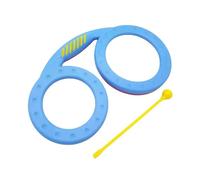 Tambour à main double face Orff Instrument de musique en forme de lunettes pour éducation précoce Instrument de percussion double face pour enfants