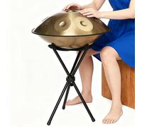 Tambour À Main En Acier De 56cm, 440 Hz, Ré Mineur, Instrument Handpan Pour Débutants, Tongue Drum Pour Une Performance Professionnelle(Gold,10)