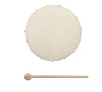 Tambour à main en bois - Tambour chaman et adulte - Mini percussion faite à la main - Cadre de 25,4 cm et 20,3 cm - Pour musique tribale - Instrument de musique traditionnel
