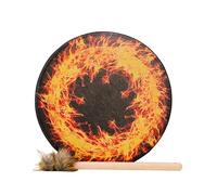 Tambour à main fabriqué à la main pour enfants avec cadre en bois avec bâton pour les amateurs de musique, instrument de musique pour adultes chaman