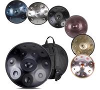 Tambour À Main Harmonique Hang Drum 432 Hz En D Mineur 9/10/12 Notes Handpan Adulte De 56 Cm Instrument Percussion Easy And Fun(Argent,9)