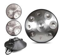 Tambour À Main Kurde 9/10/12 Notes En Ré Mineur, 432 Hz/440 Hz Instrument À Percussion En Acier De Tambour À Main, 22 Pouces Handpan Steel Tongue Drum, Pour Adultes(D,9Notes(432Hz))