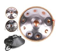 Tambour À Main Kurde 9/10/12 Notes En Ré Mineur, 432 Hz/440 Hz Instrument À Percussion En Acier De Tambour À Main, 22 Pouces Handpan Steel Tongue Drum, Pour Adultes(B,12Notes(440Hz))