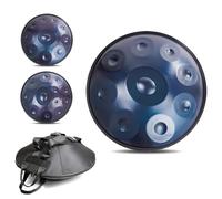 Tambour À Main Kurde 9/10/12 Notes En Ré Mineur, 432 Hz/440 Hz Instrument À Percussion En Acier De Tambour À Main, 22 Pouces Handpan Steel Tongue Drum, Pour Adultes(E,12Notes(440Hz))