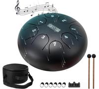 Tambour à Main, Tambour à Percussion En Acier, Handpan Tongue Drum, Tongue Drum, Mini Tambour, pour La Relaxation, La Méditation, Le Yoga Et L'initiation Musicale Adulte/Enfant.